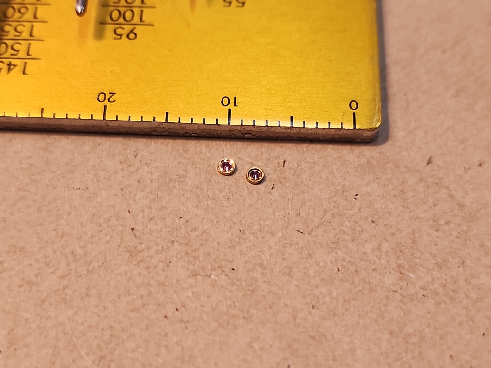 Lot Of 2 NOS Elgin 8/0 Diameter 1.42mm Balance Hole Jewels Parts Spares Repairs