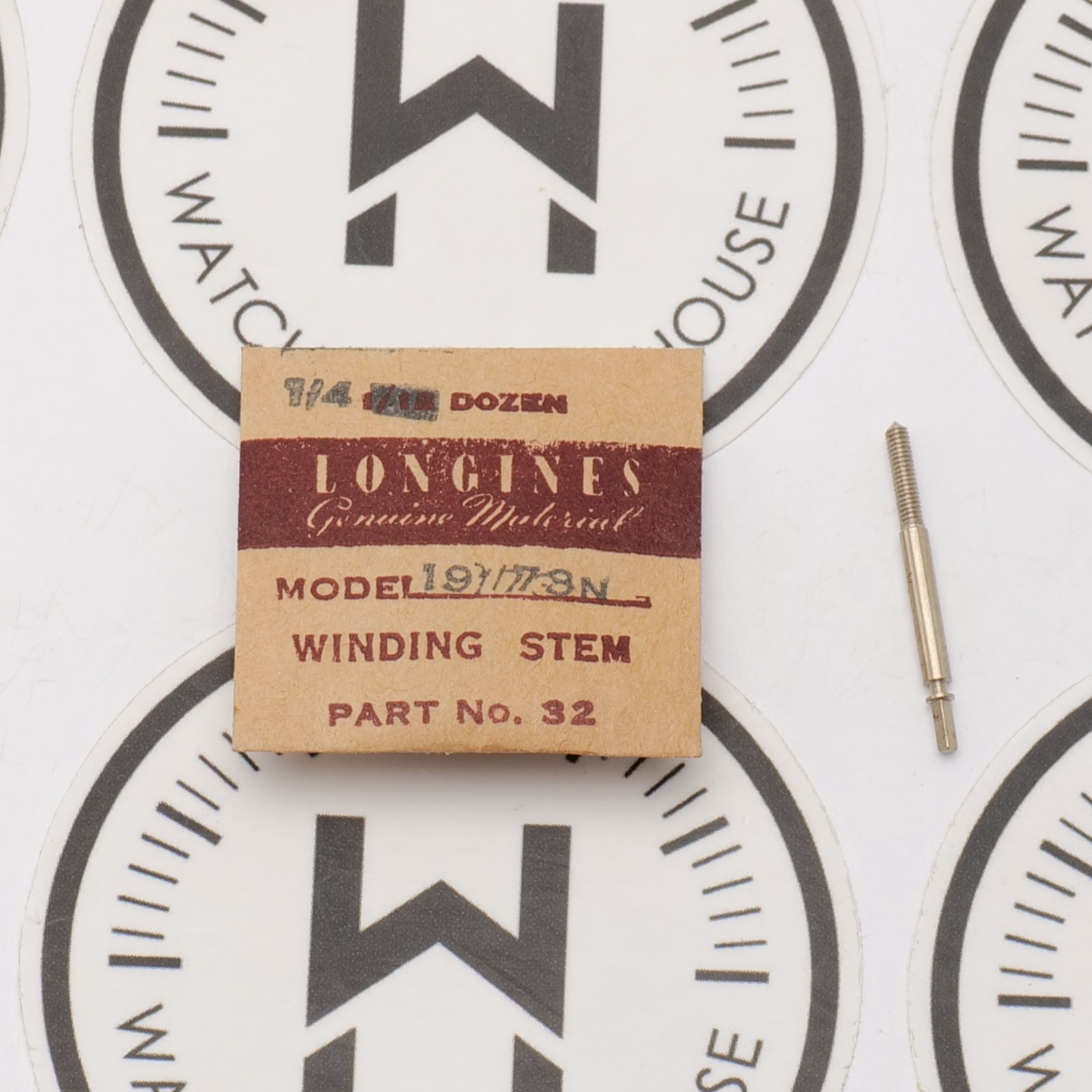 Longines 19.73N Watch Winding Stem Part #401 New Old Stock (C7D22)