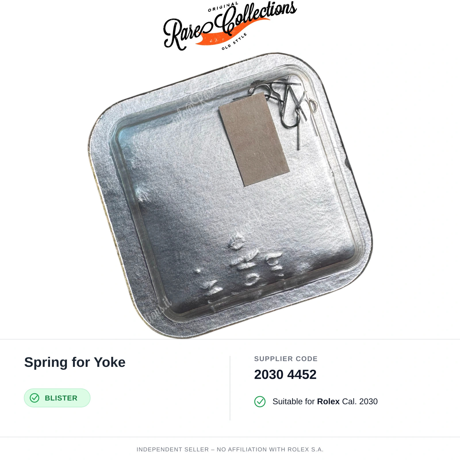 Spring for Yoke for Rolex (cod. 2030 4452) — New Blister NOS NOS X1