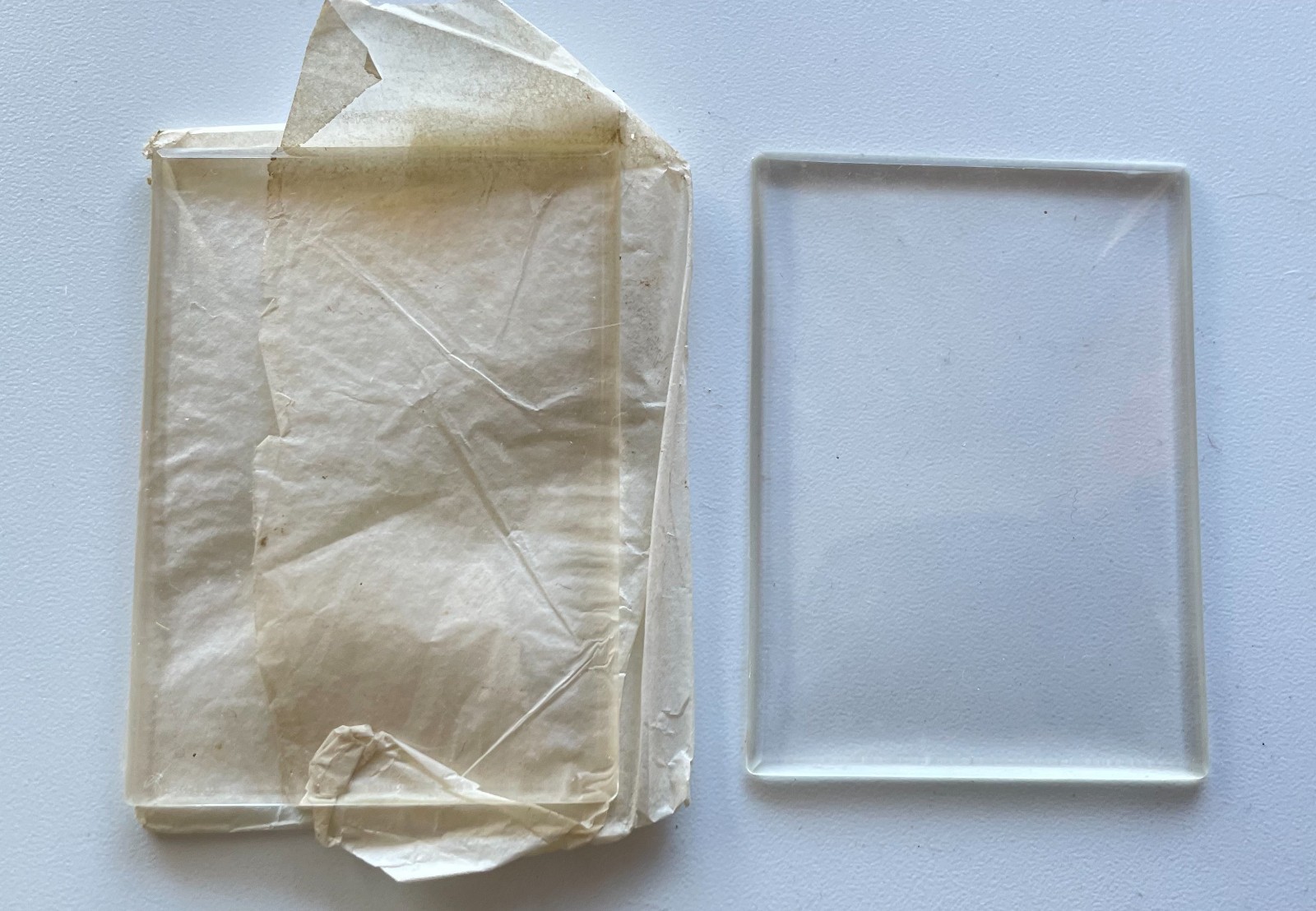 NOS Europa Clock Crystal 2pc Replacement Rectangular Plexiglass 59.5mm 43.1m