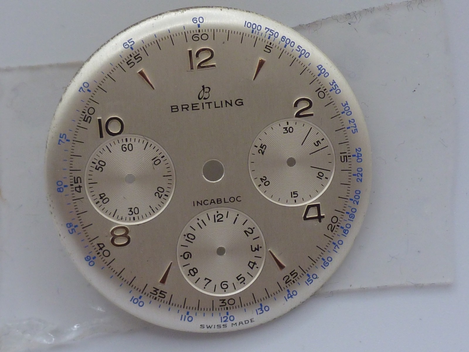 Vintage Breitling Premier Chronograph 787 dial 32,5mm Original gold index