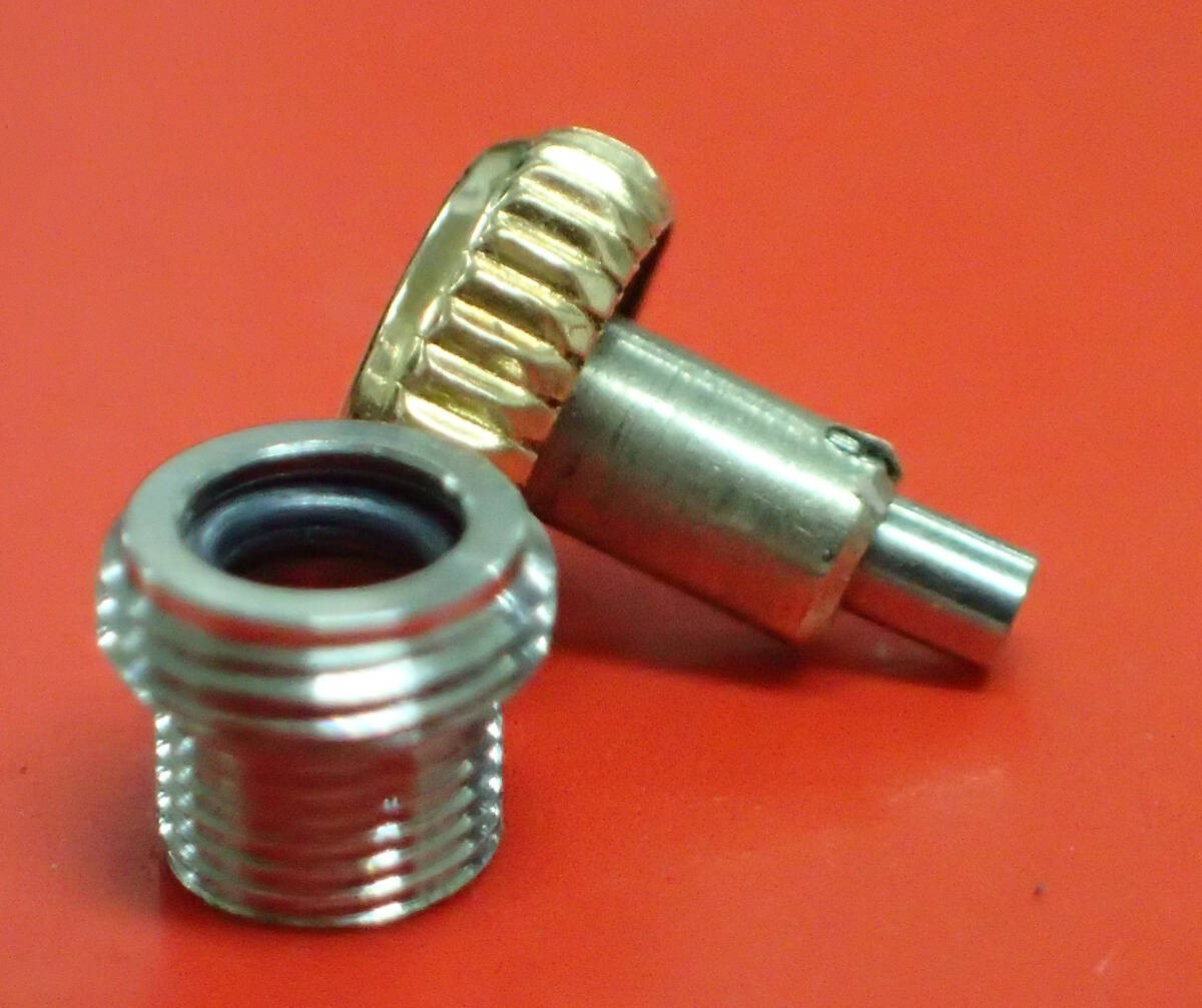 Genuine ROLEX +Oyster Rose Gold Crown & Tube Set 5.4mm Bubbleback Royal #122