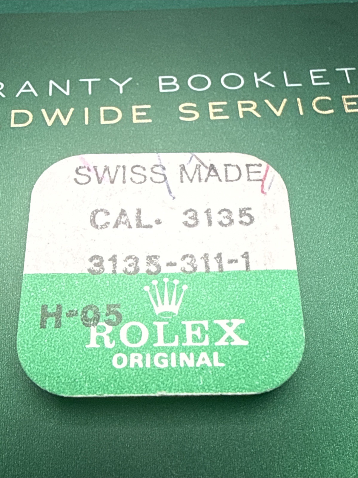 Rolex Genuine Part #3135-311-1 Caliber 3135 Factory Sealed NOS