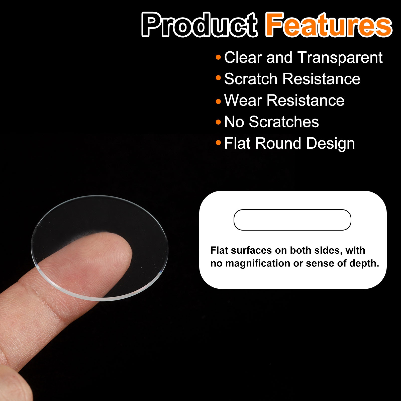 3pcs Watch Glass Lens 35mm Mineral Glass Round Clear Len for Watchmaker Repair