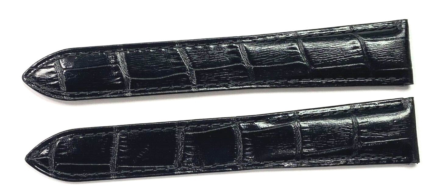 Watch Band Genuine Leather Alligator Grain fit Cartier Watch 14X12MM