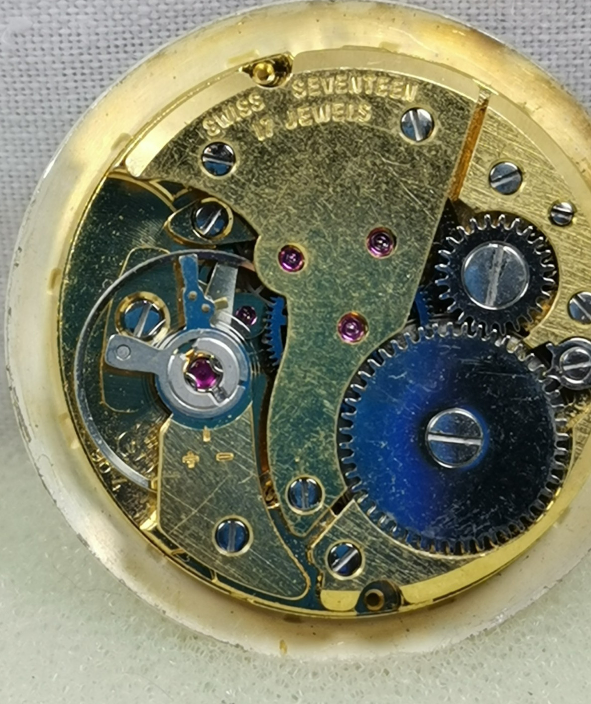 Avia Date 17J Cal. FHF ST 96-4 Swiss Wristwatch Movement Parts/ Repair!