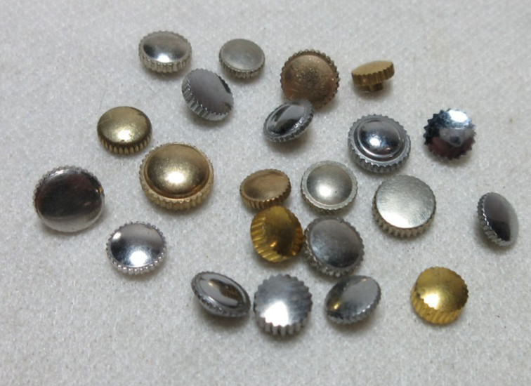 LOT OF 22 WATCH CROWNS WATCHMAKER PARTS ASSORTED LOT SOME GOLD FILLED PLATED