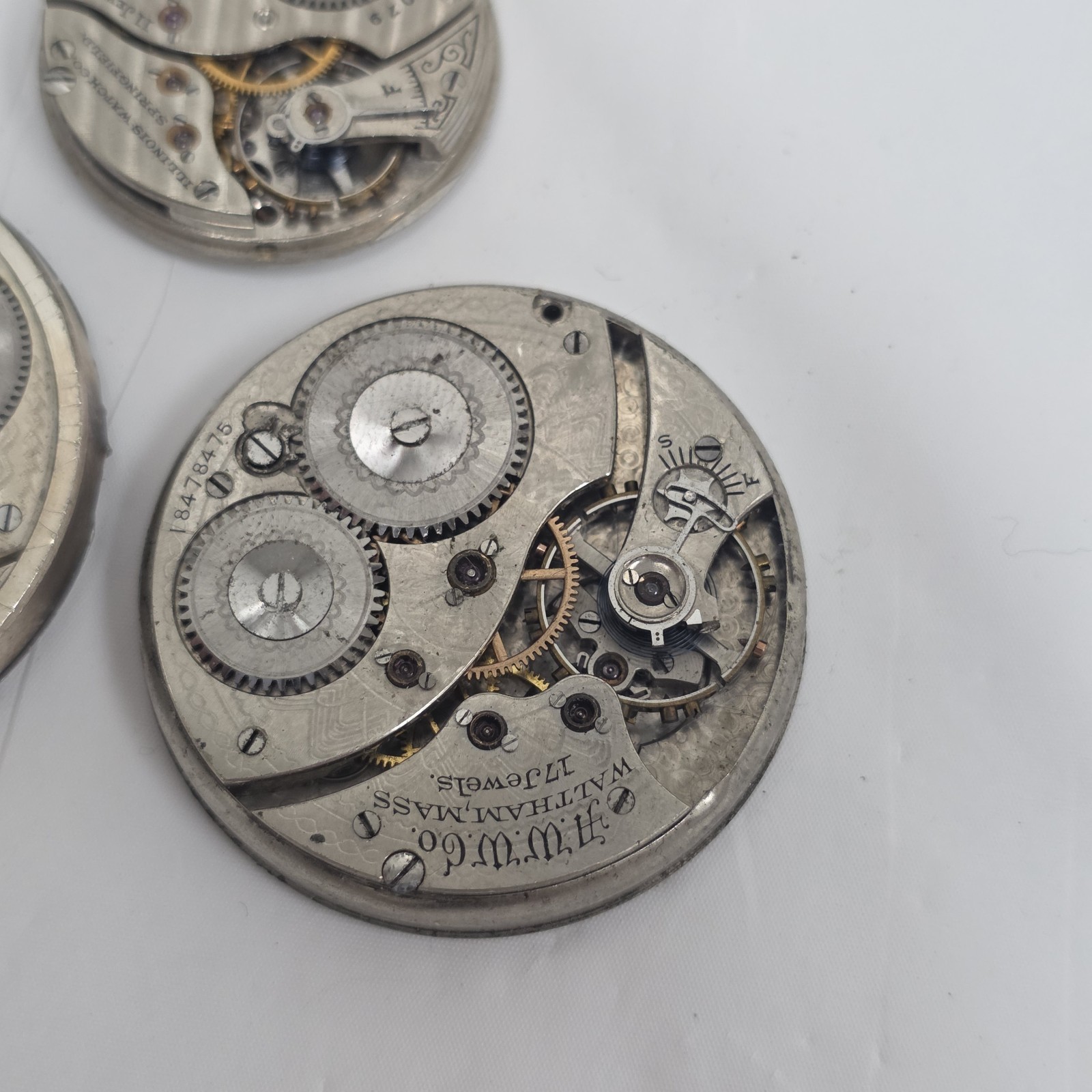 Pocket Watch Variety Movement Mechanical Watch Lot AS-IS Waltham Elgin Illinois
