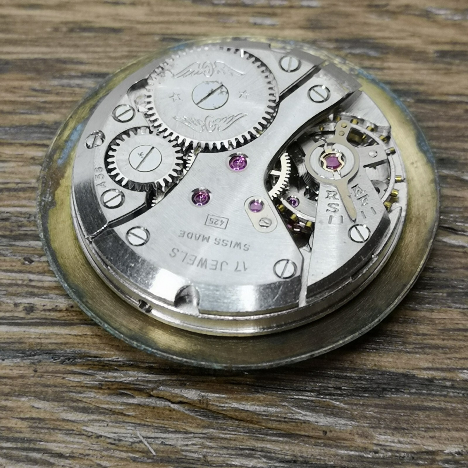 Peseux 380 Rotary Watch Movement, Ticking, For Project or Parts (CQ107)