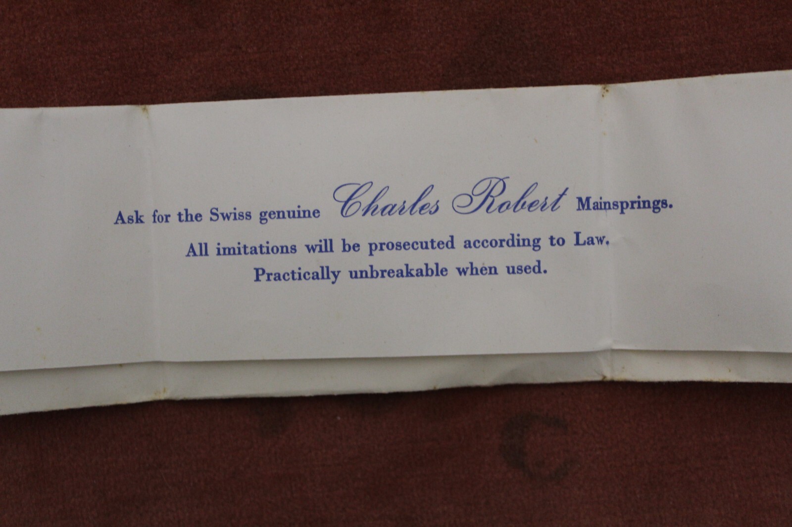 3X Old Stock Charles Robert Swiss Watch Mainsprings, H-1.05mm, D-8mm, Th-0.08mm