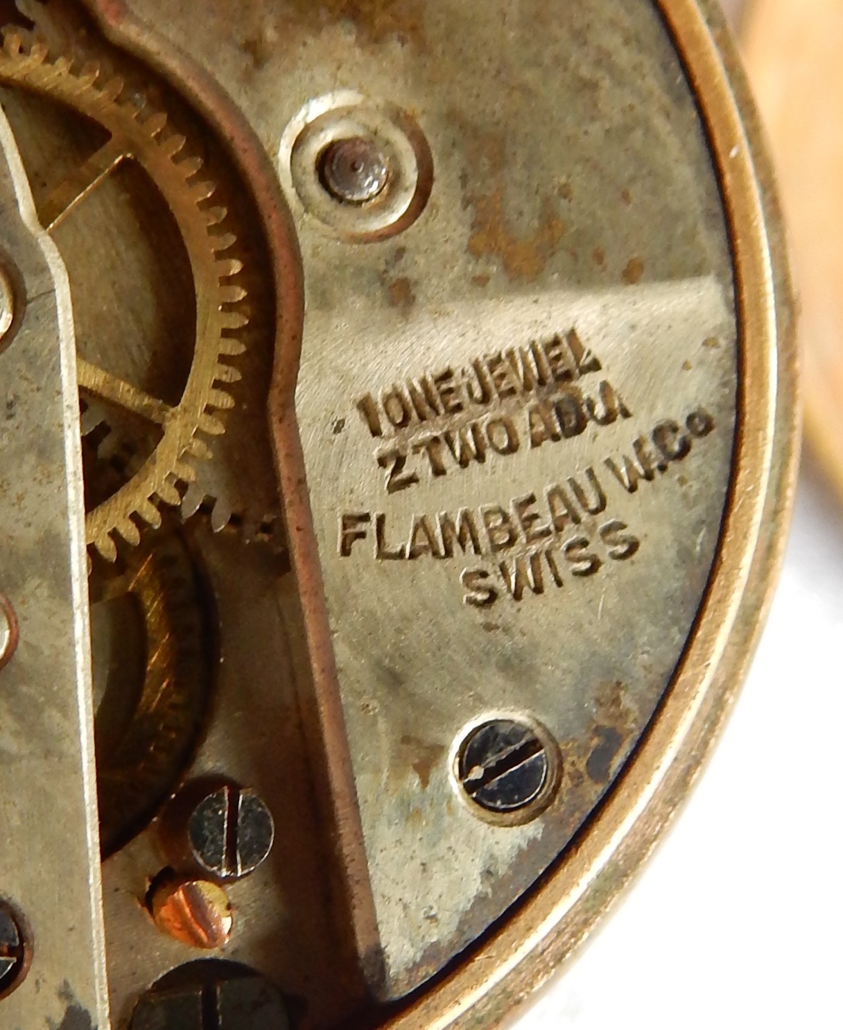 Vintage Swiss Flambeau Watch Co. Adele Ladies Pendant Pocket Watch for Parts