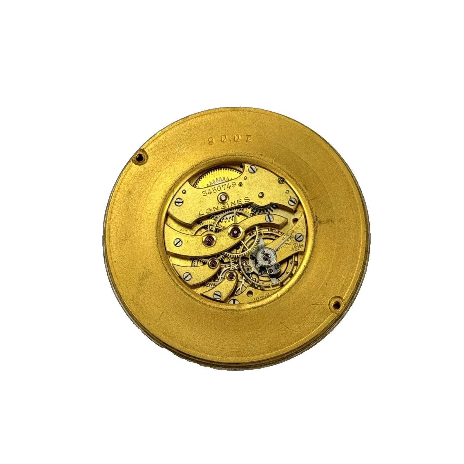 Longines Pocket Watch Movement 12s, 40.5mm 1916 Good Balance Parts Repair (918)