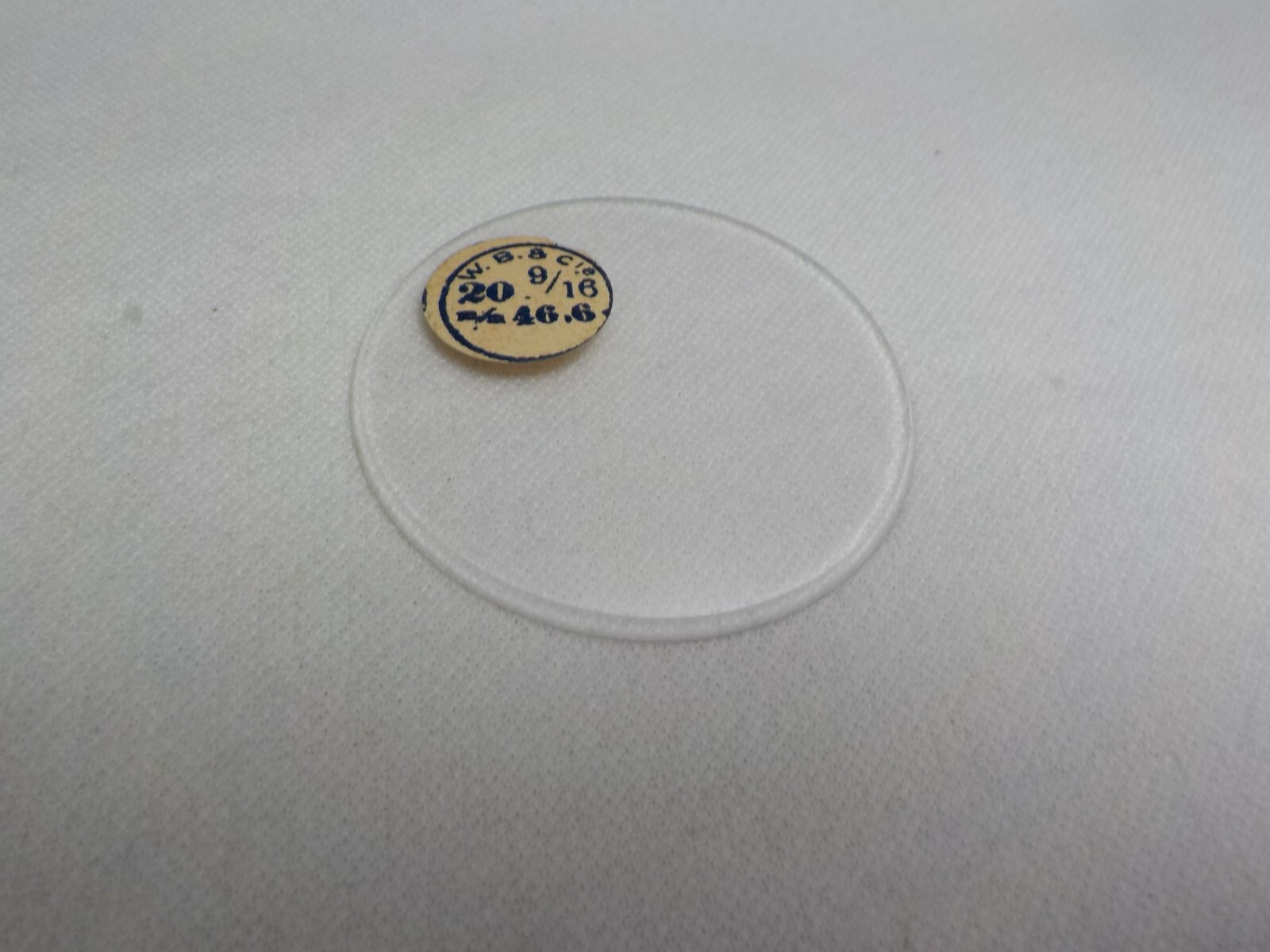 THICK GLASS POCKET WATCH CRYSTAL OPEN FACE 20 9/16 WATCHMAKER REPLACEMENT J20