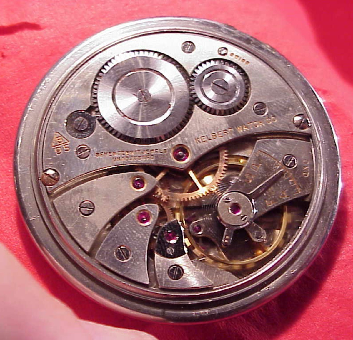 Vintage Kelbert Pocket Watch Parts or Repair MOVEMENT B95 BUSER FRENCA CASED