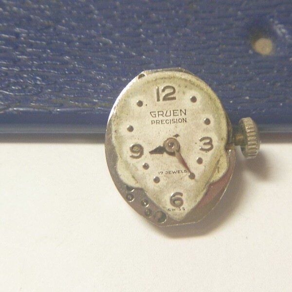 1950s Gruen Precision Lds Caliber 282 17 Jewels Swiss Movt Teardrop Dial Hands!