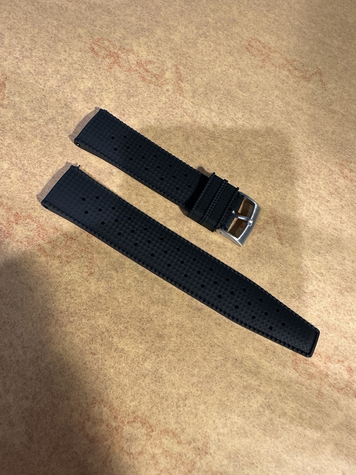 Classic Tropical FKM Rubber Swiss Strap 22MM Black Blancpain Rolex Panerai Seiko