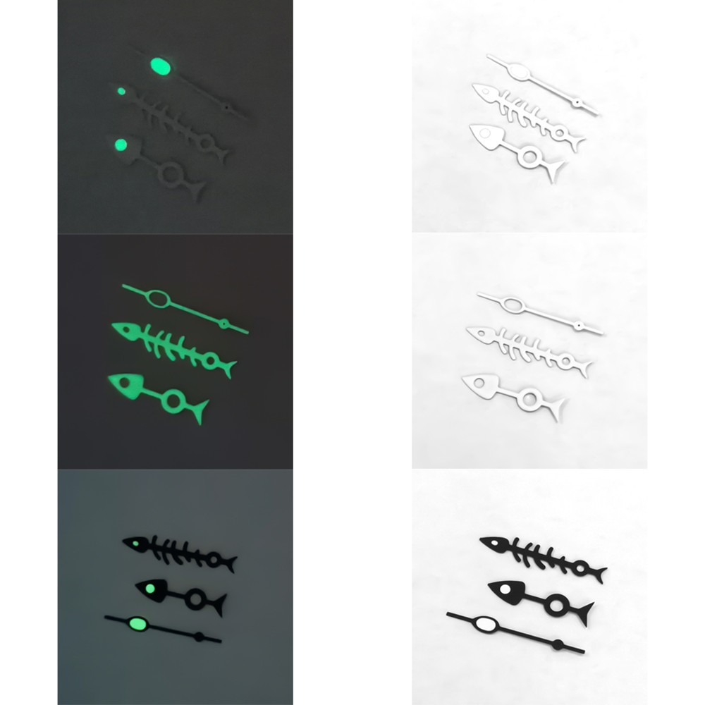Green Luminous Fish Bone Needles Watch Hands Pointer For NH35/NH36/4R/7S