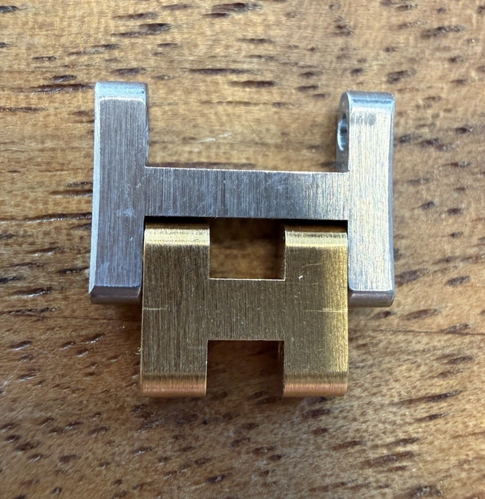 HERMES Clipper 12mm Authentic Link Watch Band Bracelet Parts