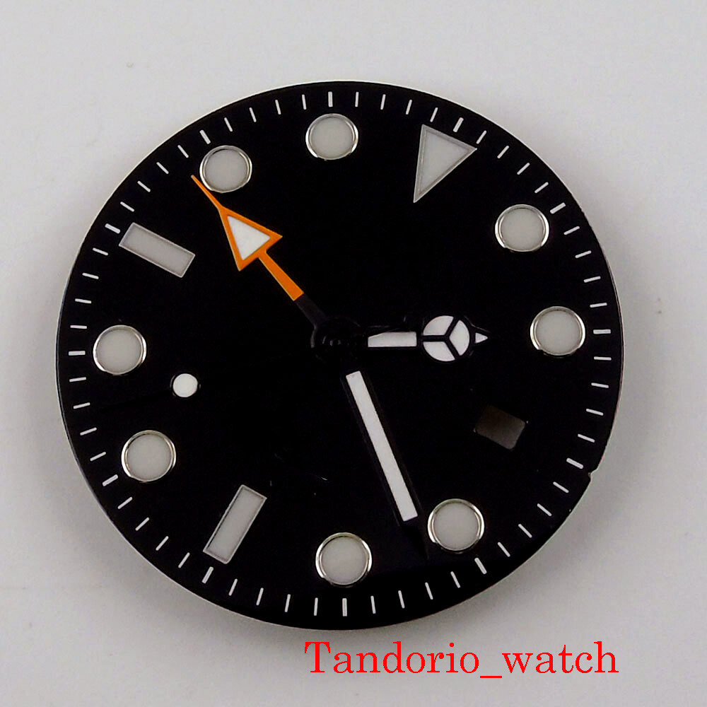Sterile Watch Dial Hands Fit GMT mingzhu 3804 Automatic Movement Luminous Marks