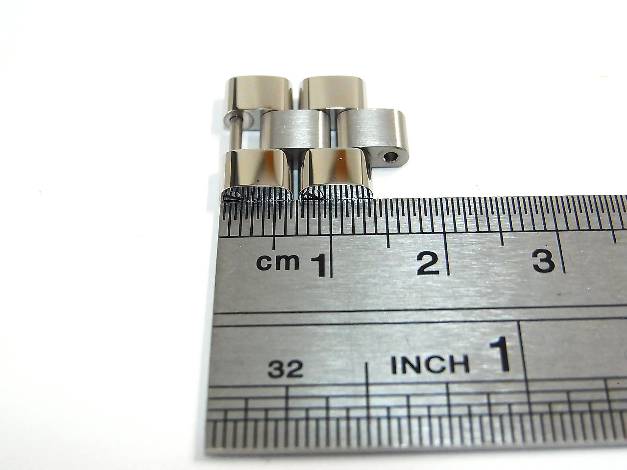 Cartier Roadster Watch 15mm Genuine SS Link Band Bracelet Parts 2pcs set Mint