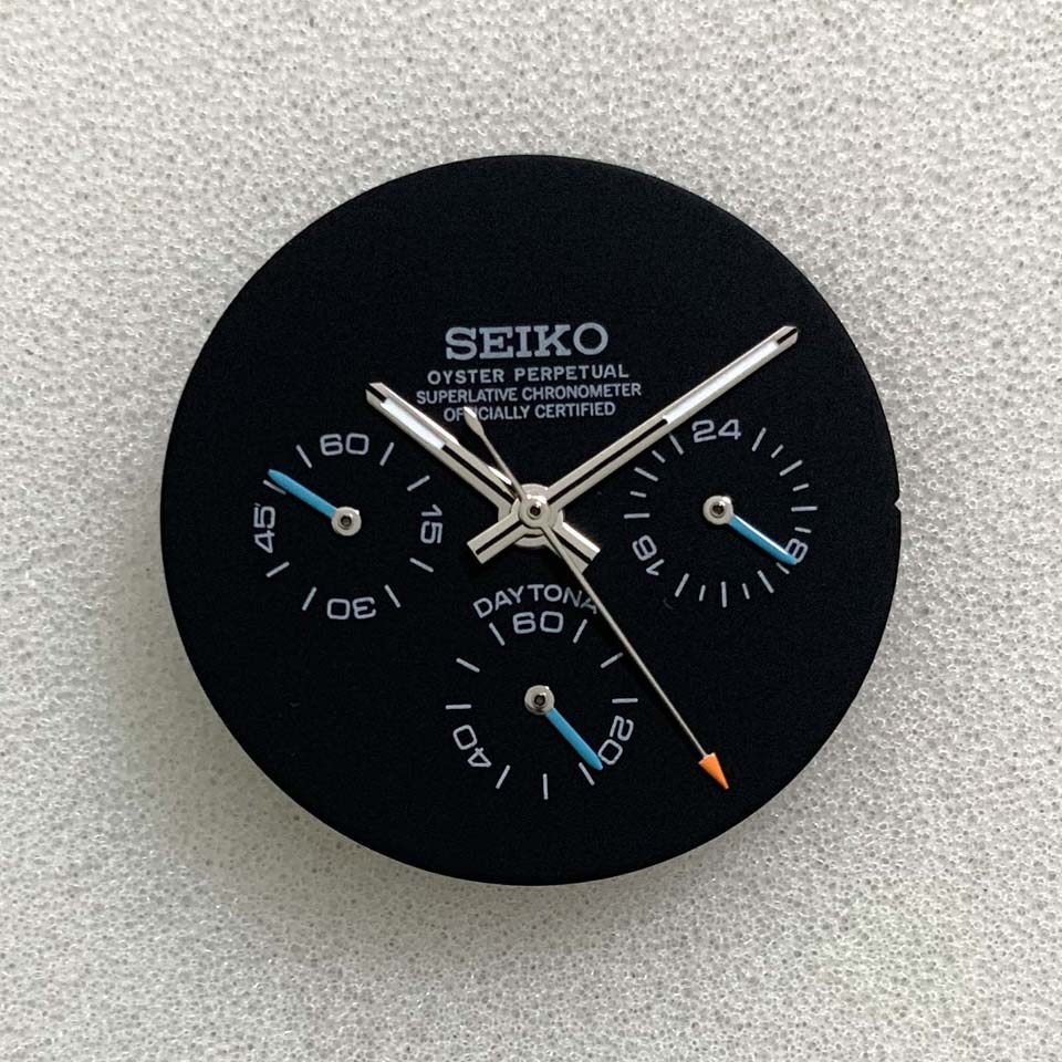 29.8mm Matte black Watch Dial+Hands No Lume for VK63 Movement Watch Accessories