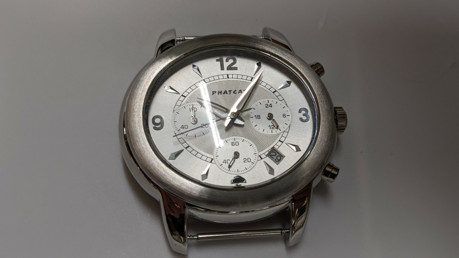 PHATCAT NEW VD53 Chrono Movement, with S/S case, dial, hands, date, black band