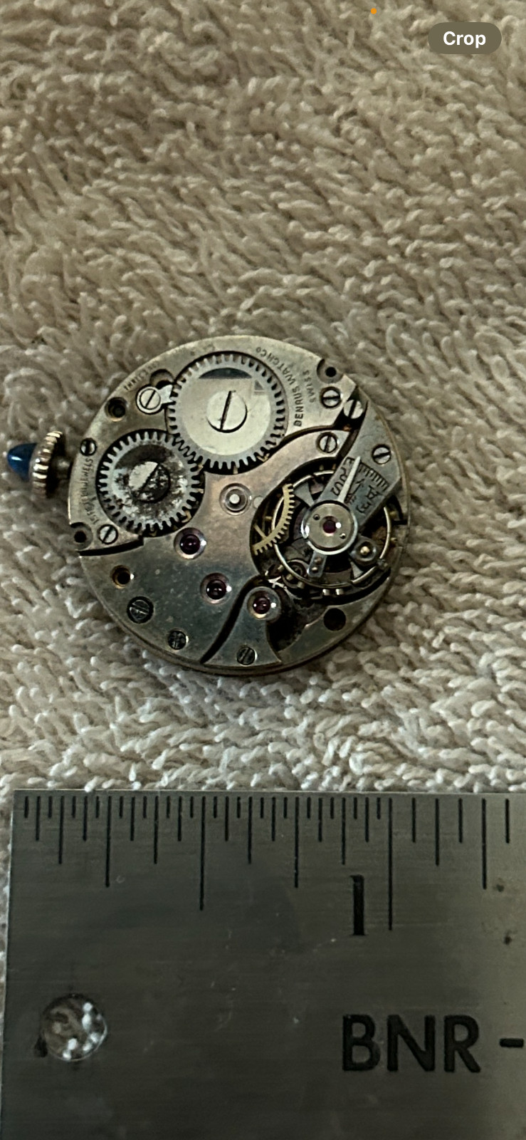 Antique Benrus Watch Movement 15 Jewels