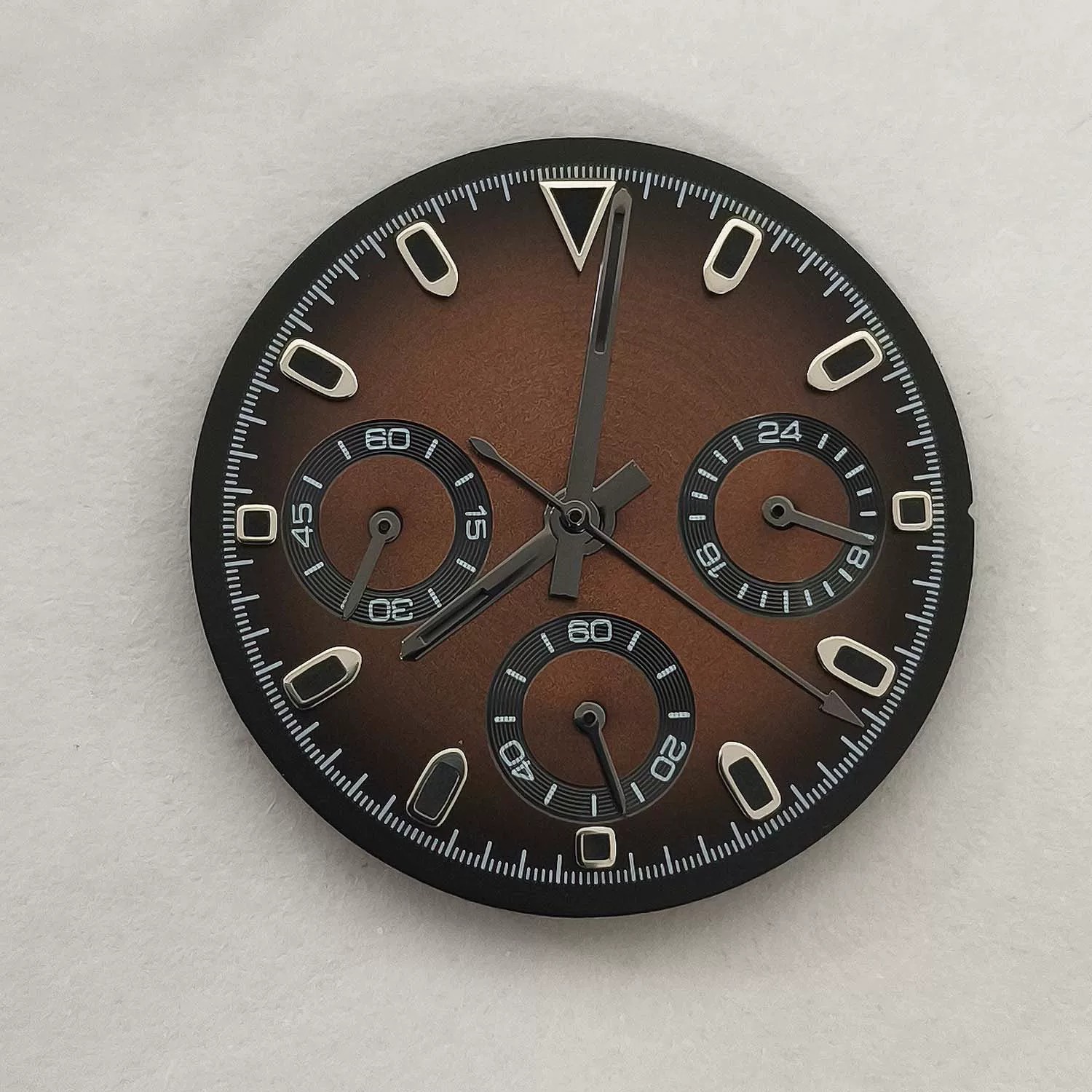 29.5mm Gradient color Watch Dial + Hands Green Luminous For VK63 Movement