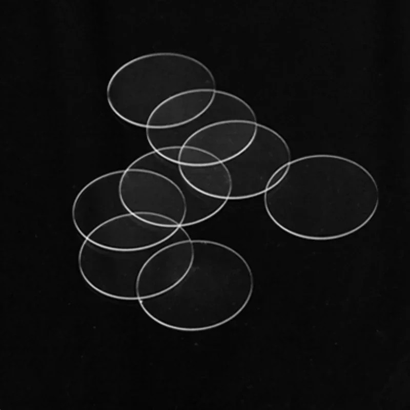 10PCS 11mm-17mm Quartz Glass Lens JGS2 Round Acid Alkali Temperature Resistance