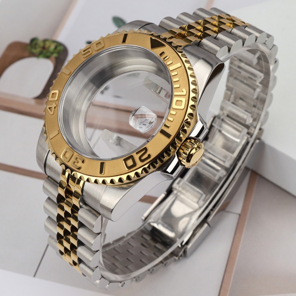 40mm Oyster Perpetual Watch Cases+Jubilee Bracelet Sapphire For Seiko NH35 NH36