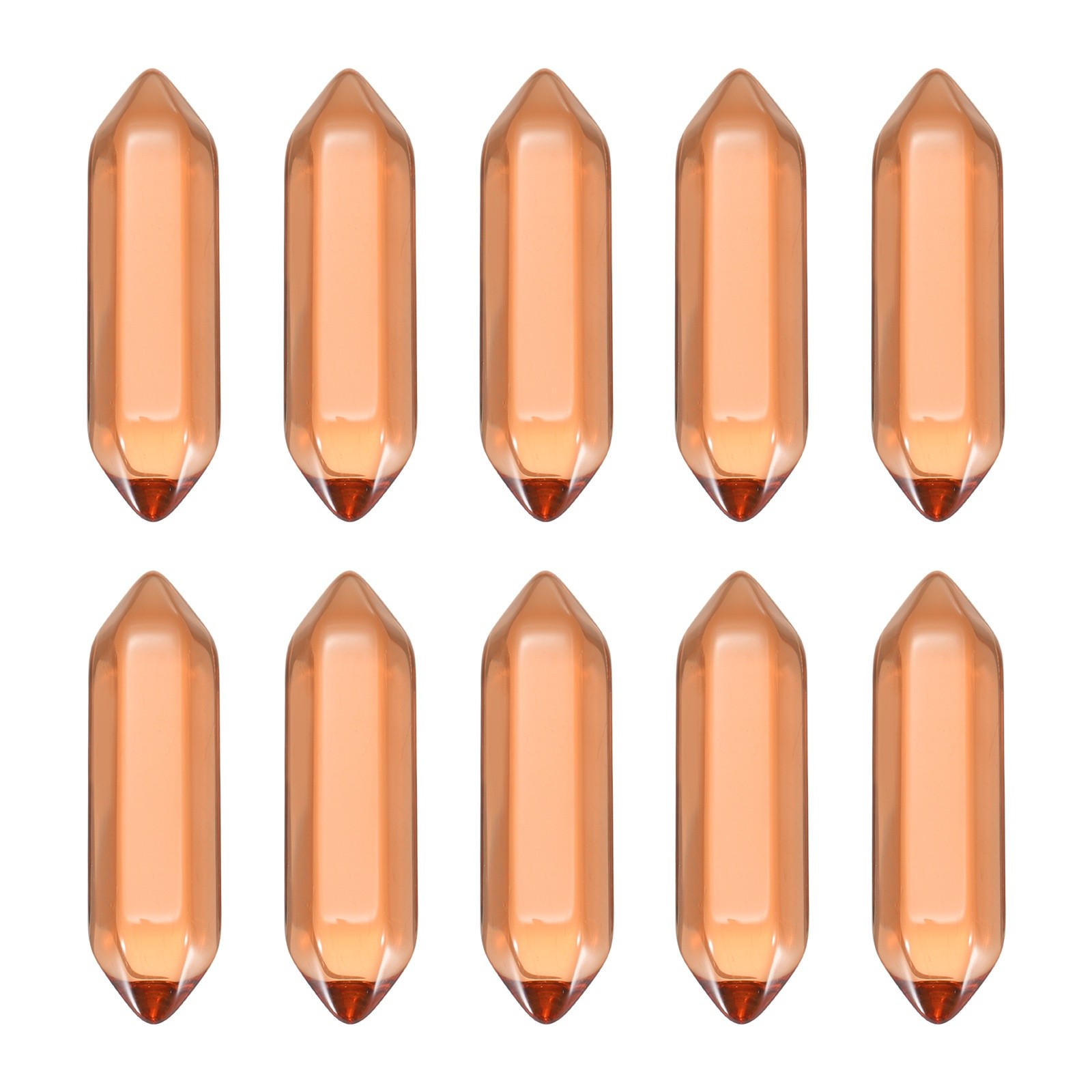10 Pack Golden Carnelian Quartz Crystals, Polished Crystals Bulk