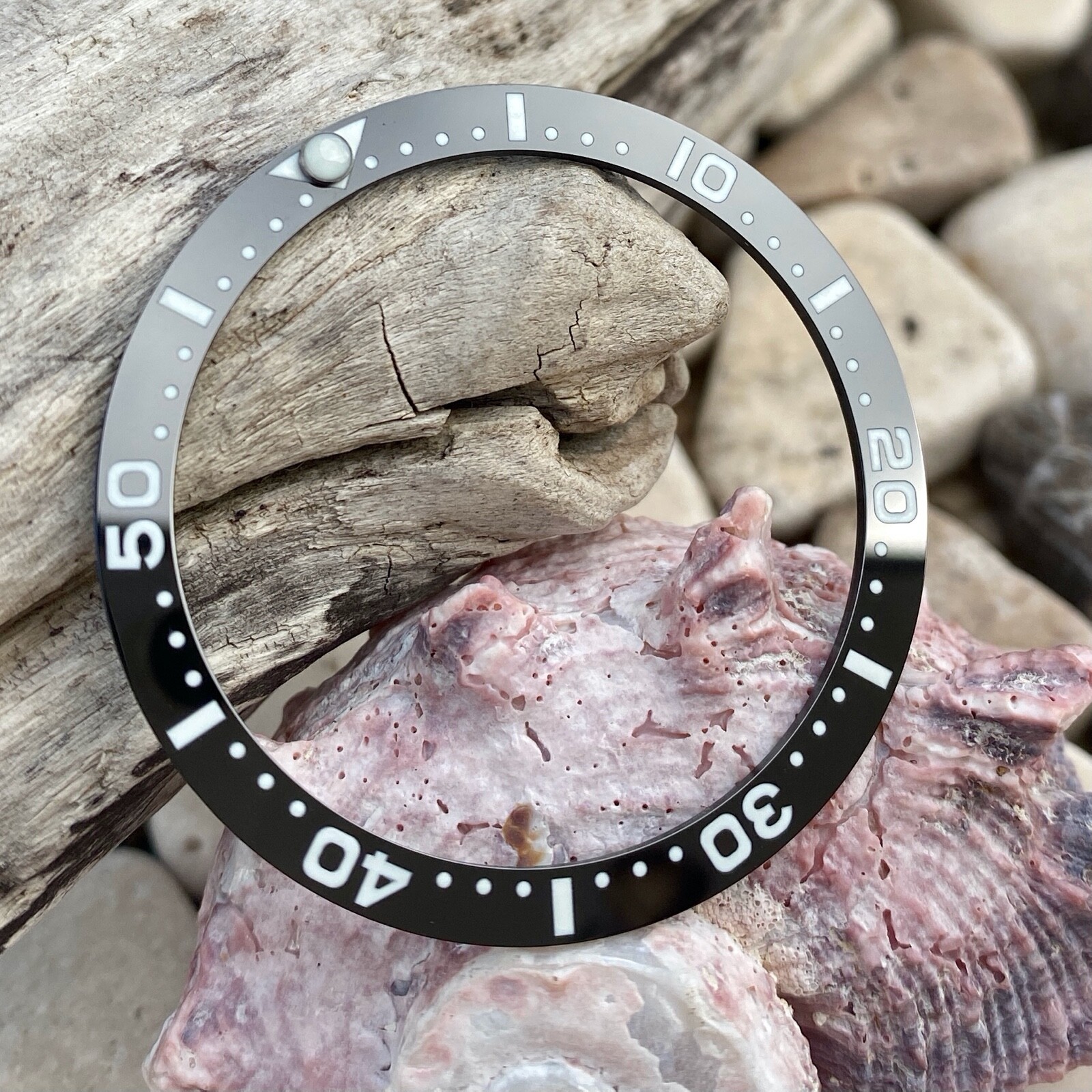 Lumed Ceramic SKX Style Flat Bezel Insert Black for Seiko SKX007 SRPD~US Seller