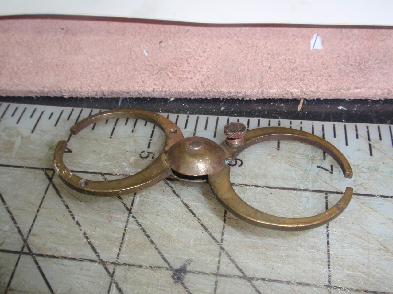 Antique~ BRASS Swiss Balance Truing .Poising Caliper *Watchmaker Tool #HMS -64
