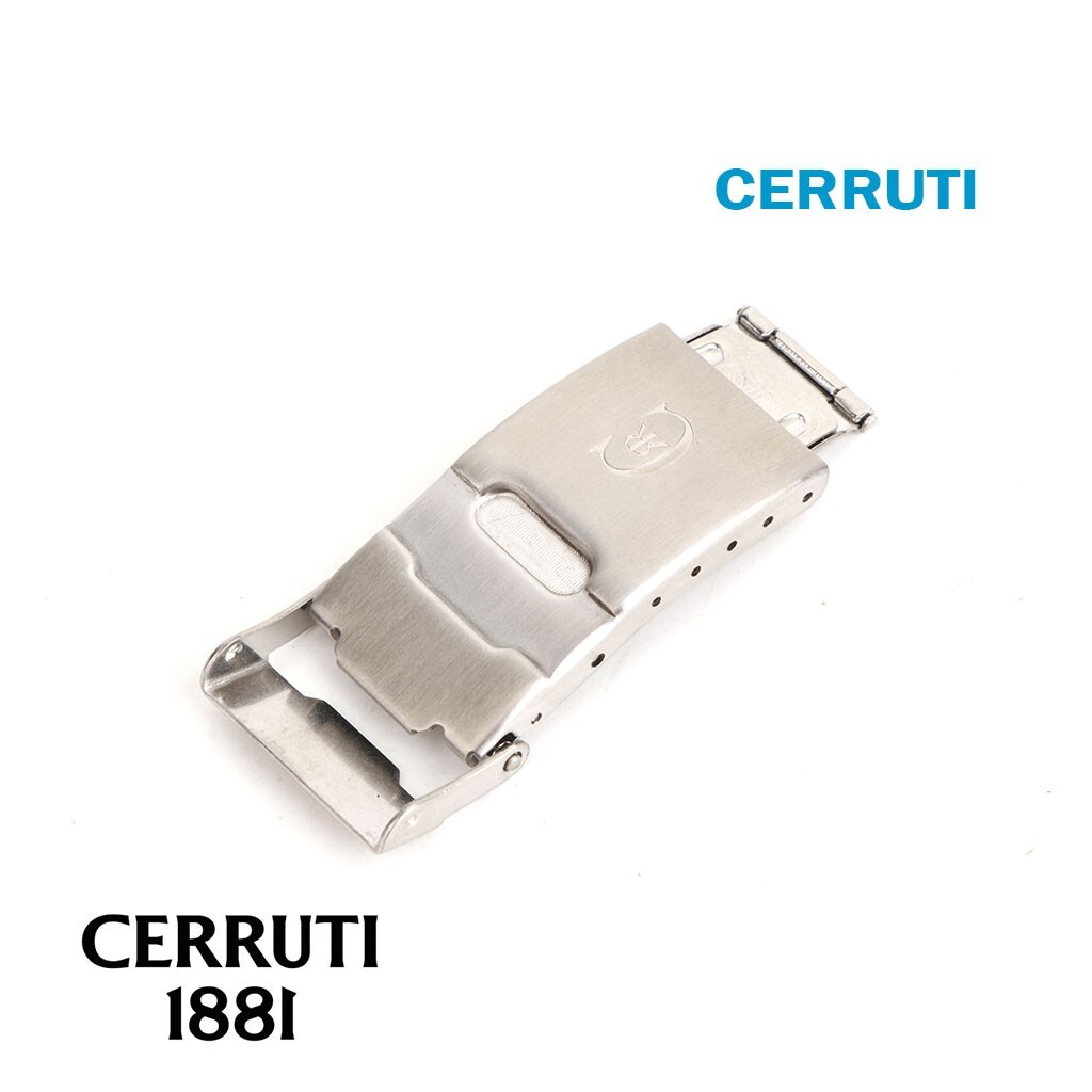 CERRUTI 1881 9.42 mm SWISS🇨🇭 Made Watch Buckle Silver tone, Metal Band