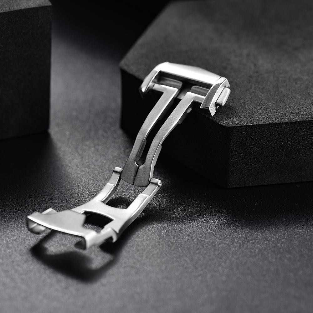 Metal Folding Buckle 18 20 22mm Stainless Steel Brushed Clasp for Omega Watch