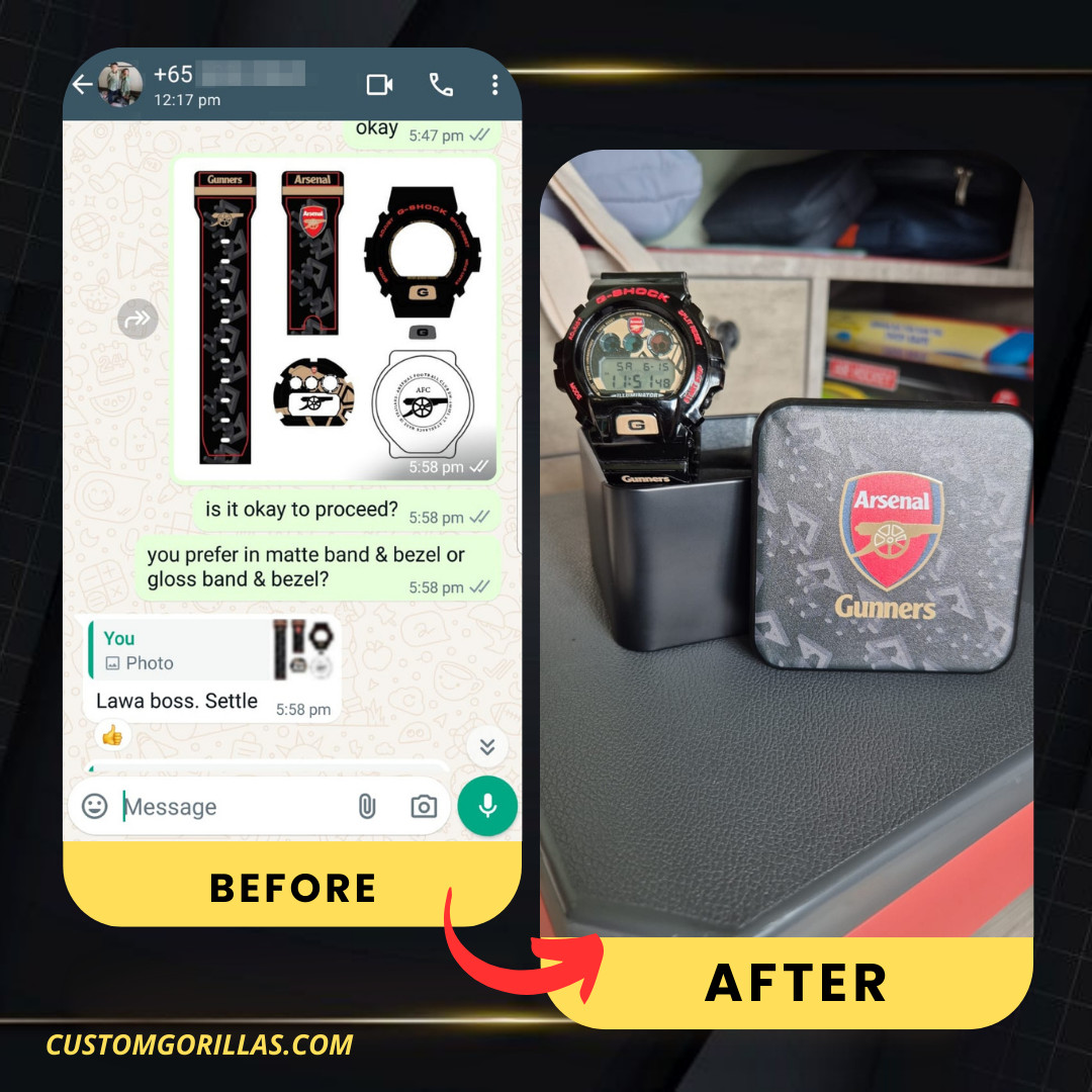 CasiOak Dial G Shock GA 2100 With Custom Logo GTR Design