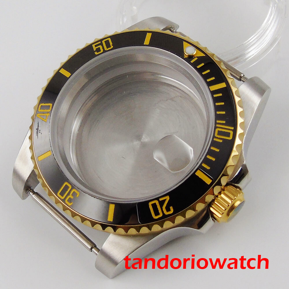 40mm 316L Stainless Steel Watch case Sapphire Glass fit NH35 ETA 2824 movement
