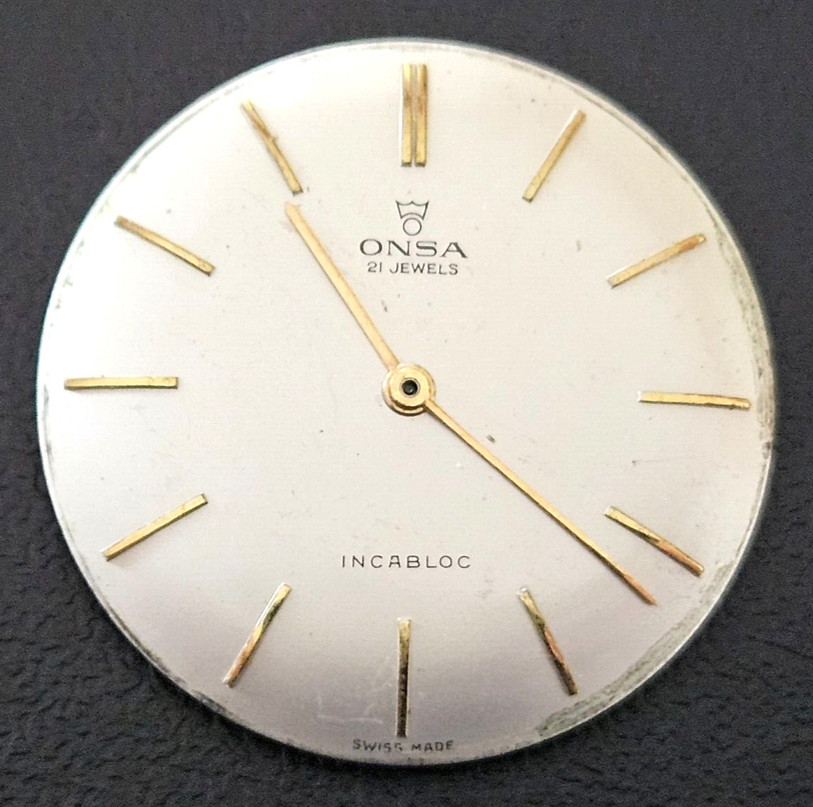 ONSA INCABLOC 72 21J SWISS WATCH MOVEMENT (BALANCE RUNS WITH ROTATION) LOT.225