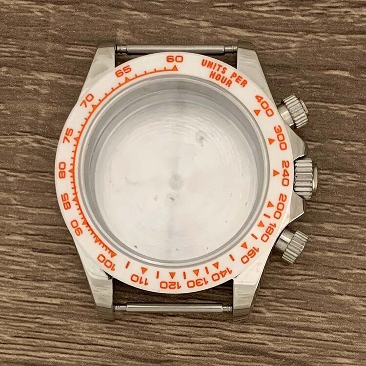 39MM Stainless Sapphire Glass Watch Case for VK63 Quartz Movement 29.5mm Dial