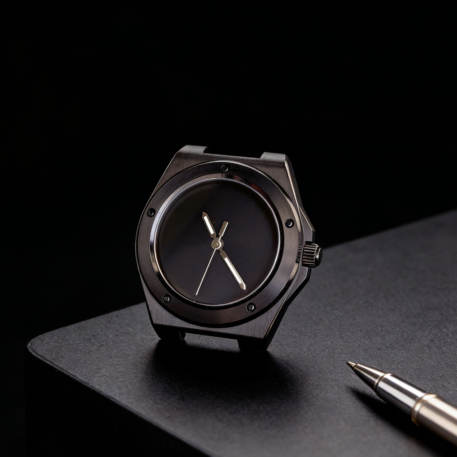40mm Retro Black Watch Case 20ATM Sapphire For Engineer NH35 NH36 ETA2824 PT5000
