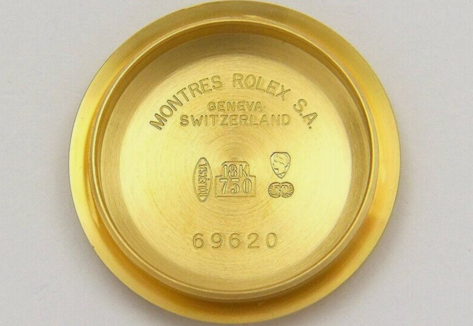 Genuine Rolex Yacht-Master 29mm 69628 69620 18k Solid Yellow Gold Watch Caseback