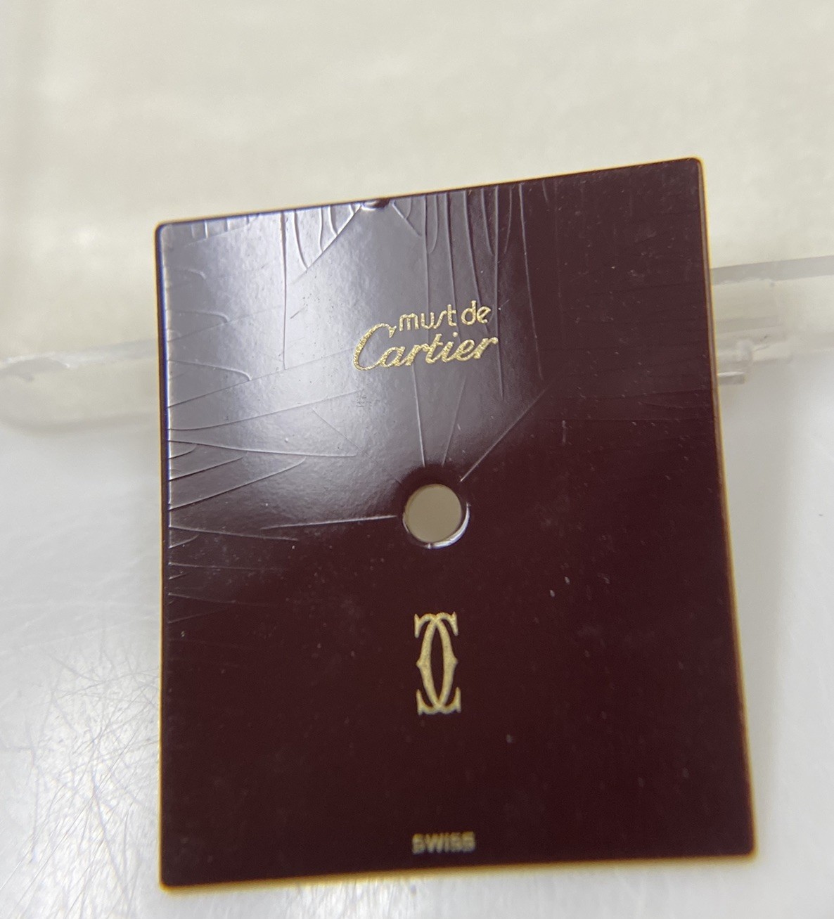 Original Cartier Must de Cartier Tank Vermeil GM/LM Burgundy Dial