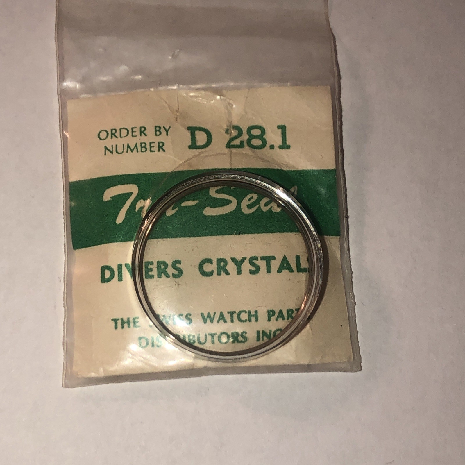 Vintage Tru-Seal Swiss Made Divers Crystals. D 28.1