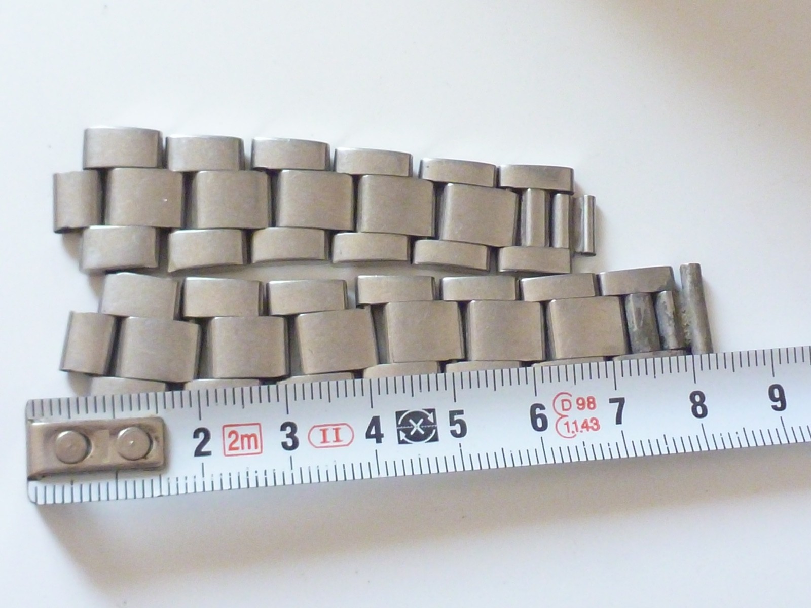 2 Half ORIGINAL Rolex Steel Bracelet 78350 19MM length Oyster without ends .-