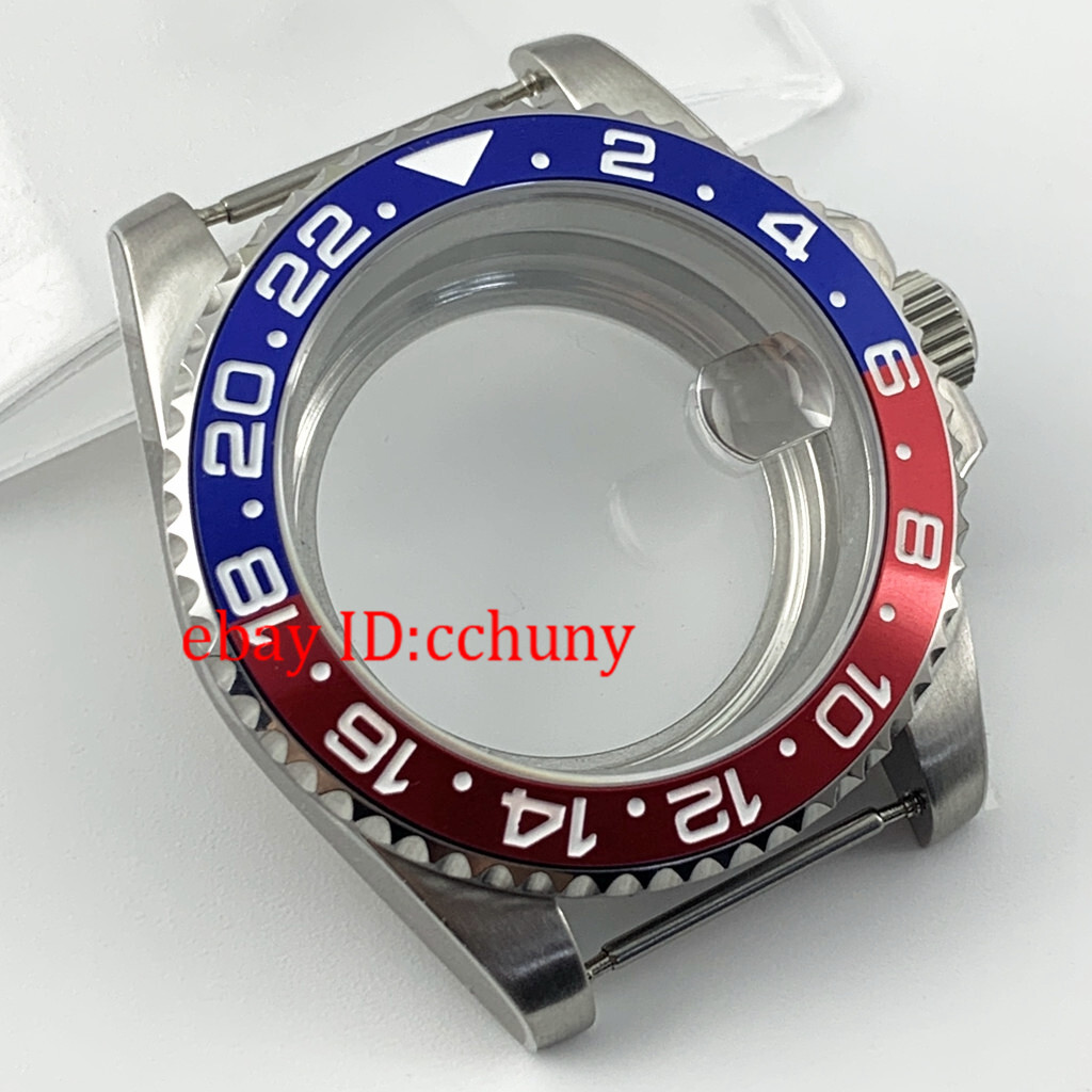 40mm Watch Case Titanium Bezel Sapphire Fit NH34 NH35 NH36 ETA 2824 MIYOTA 8215