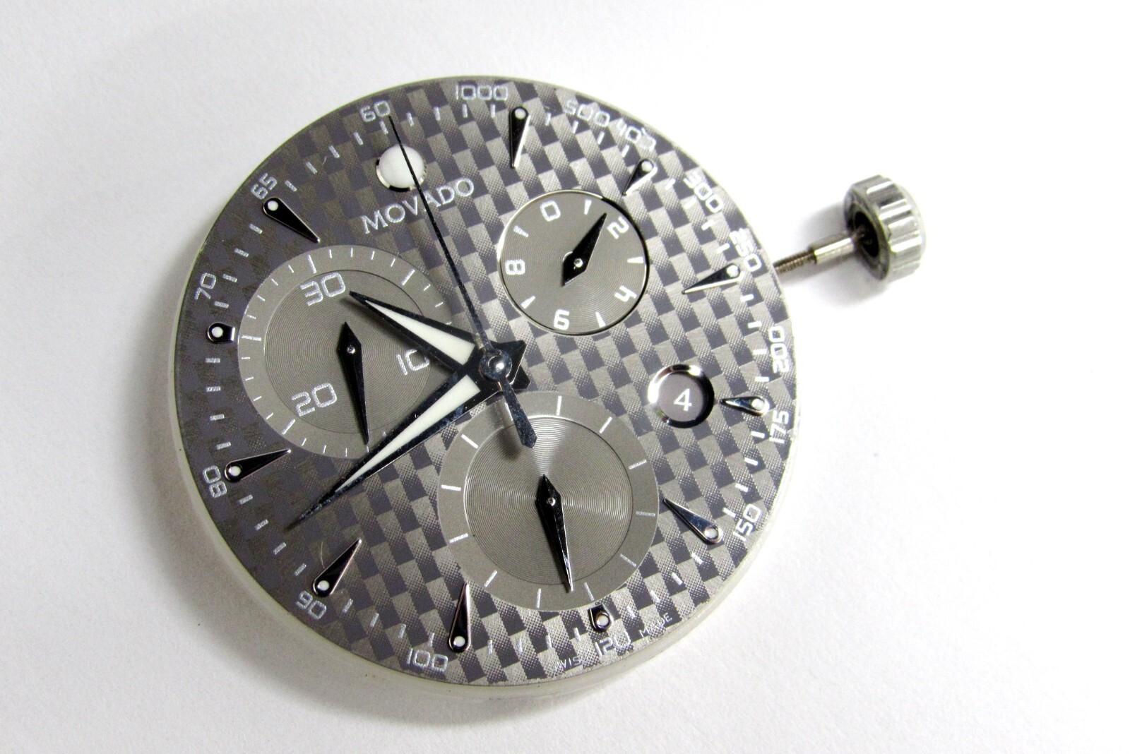 Movado SE Chronograph Carbon Fiber Mens Watch 0606143 Movement , Hands, Dial