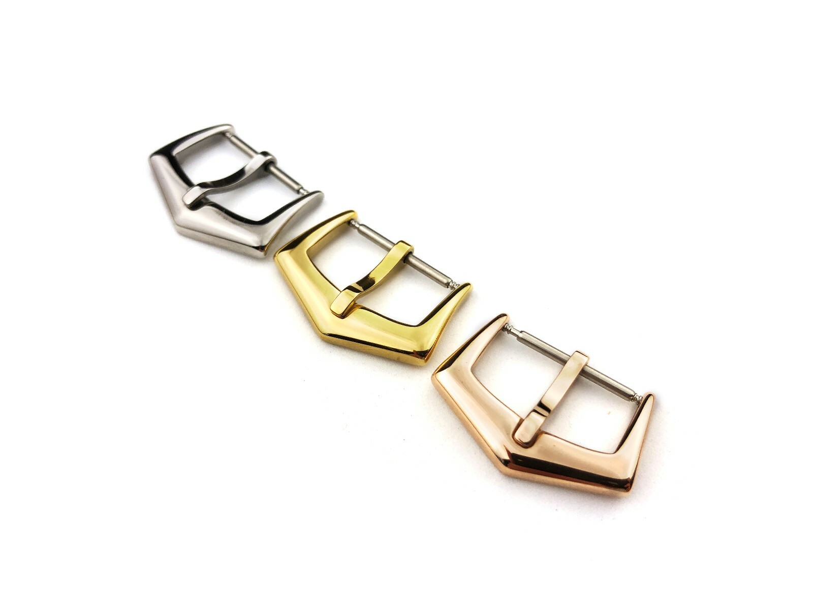 Silver, Yellow Gold or Rose Gold Pin Buckle fits Patek Philippe Watch Strap 18mm