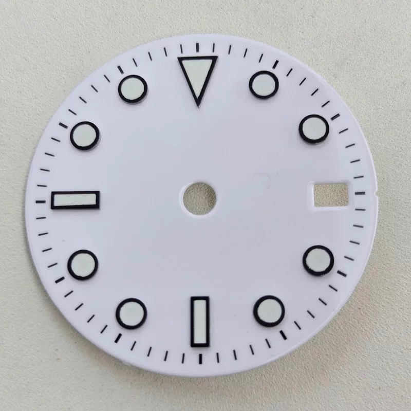 28.5mm Luminous Date Watch Dial White for NH35