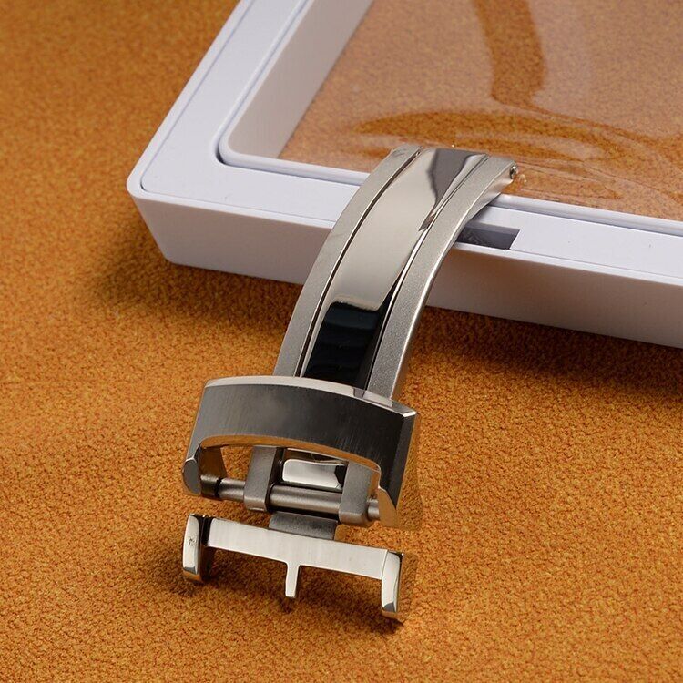 18mm Stainless Steel Depolyment Buckle Clasp For Glashutte Watch Band Strap Tool
