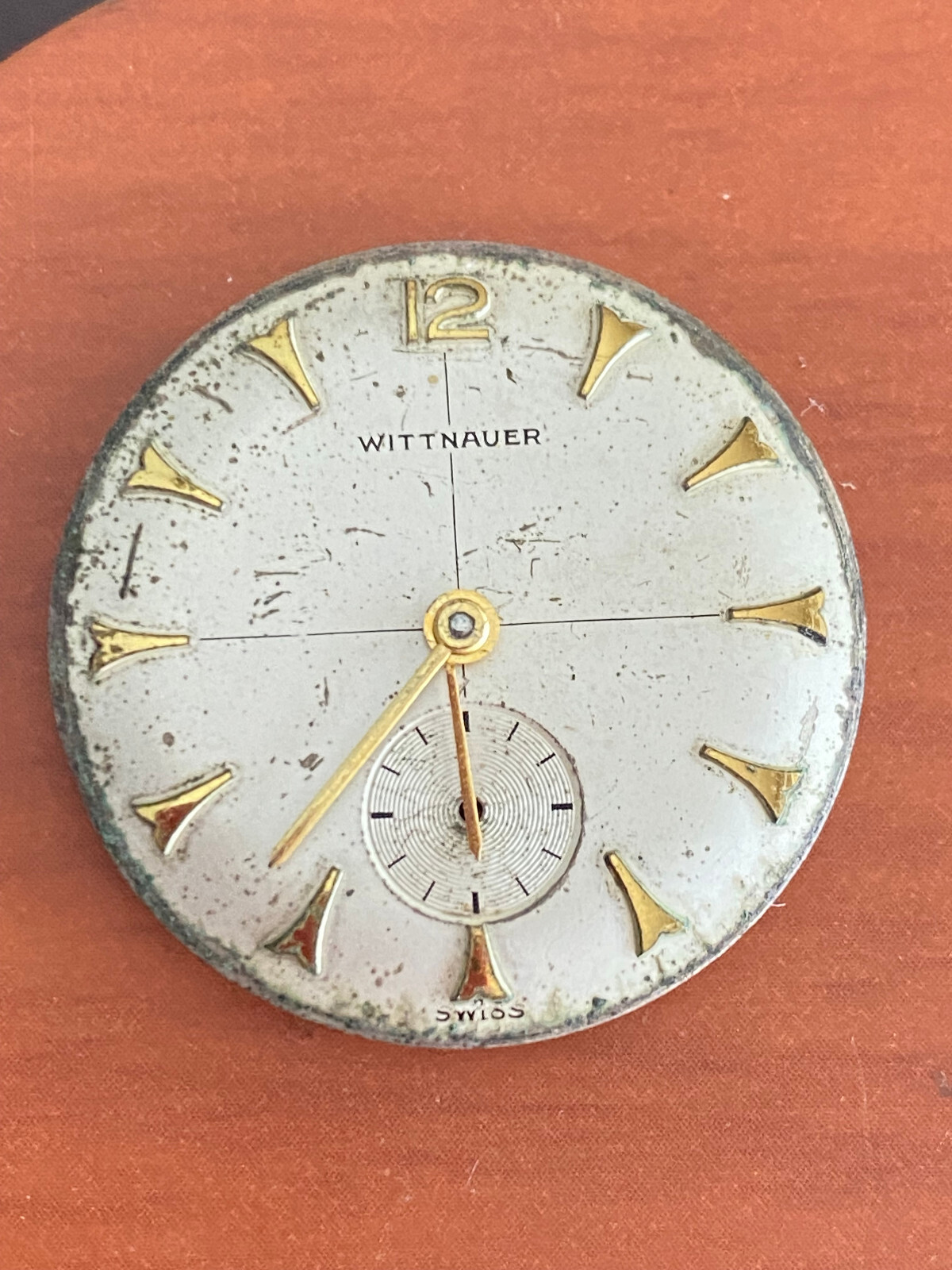 VINTAGE MEN’S WITTNAUER WRIST WATCH MOVEMENT, CAL. 76/1 REVUE, RUNNING GOOD